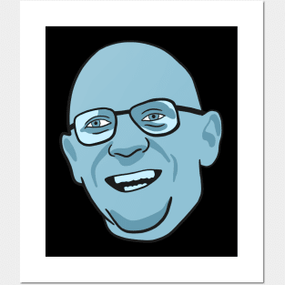 Foucault Minimal BLUE Portrait Posters and Art